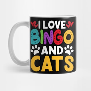 I Love Bingo And Cats T shirt For Women Mug